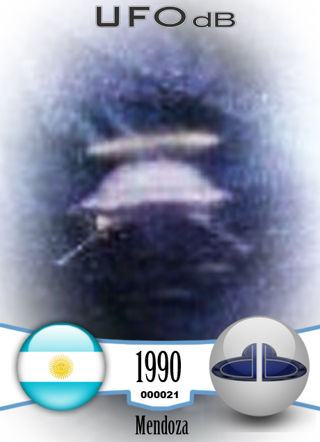 Strange picture of UFO in Las Lenas valley in the Andes mountains UFO CARD Number 21